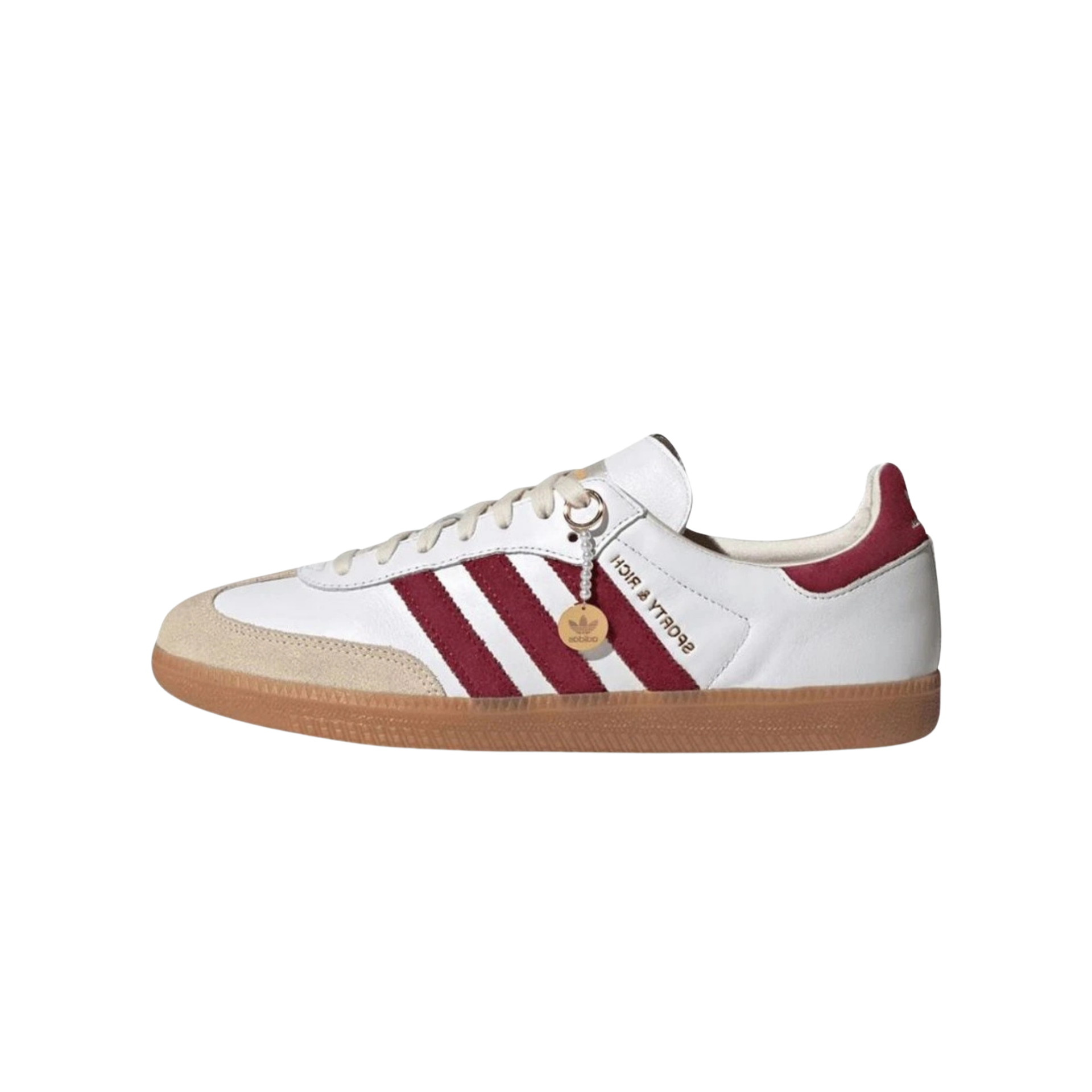 samba sporty y rich-white core burgundy