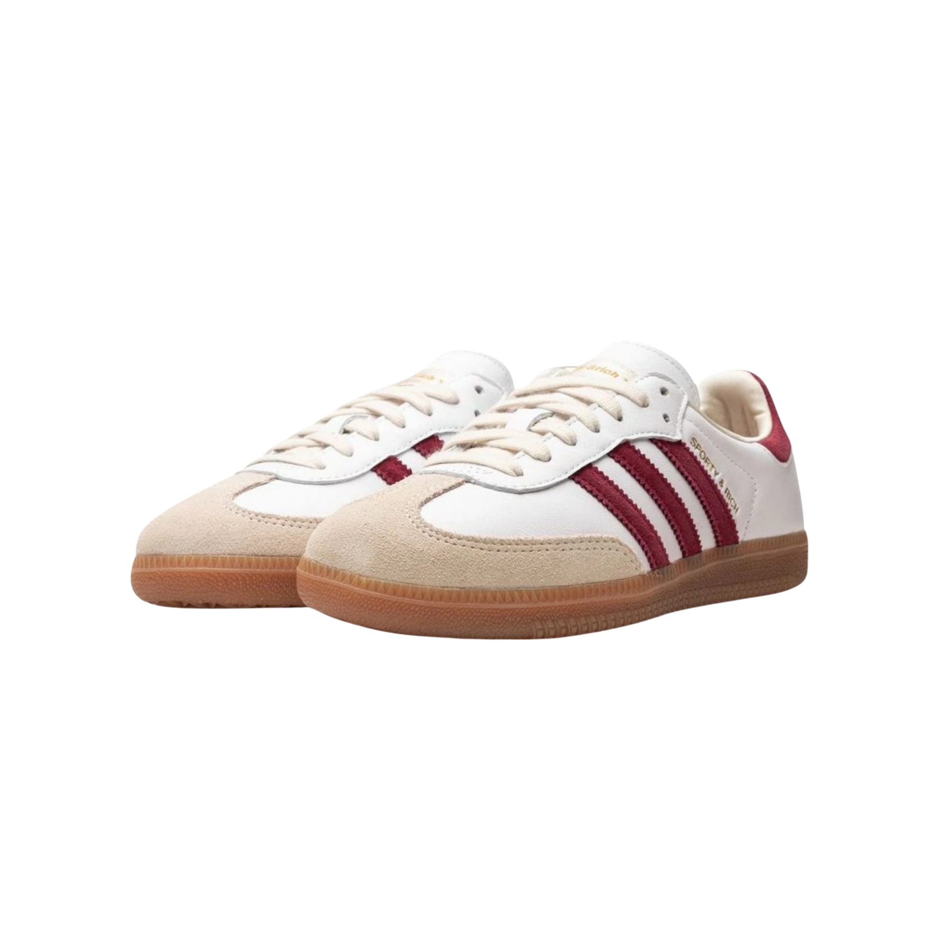 samba sporty y rich-white core burgundy