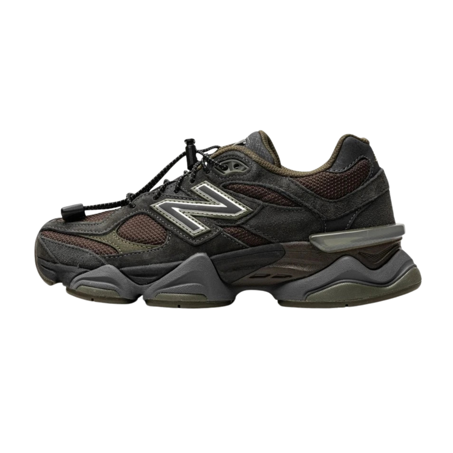 New Balance black top dark moss