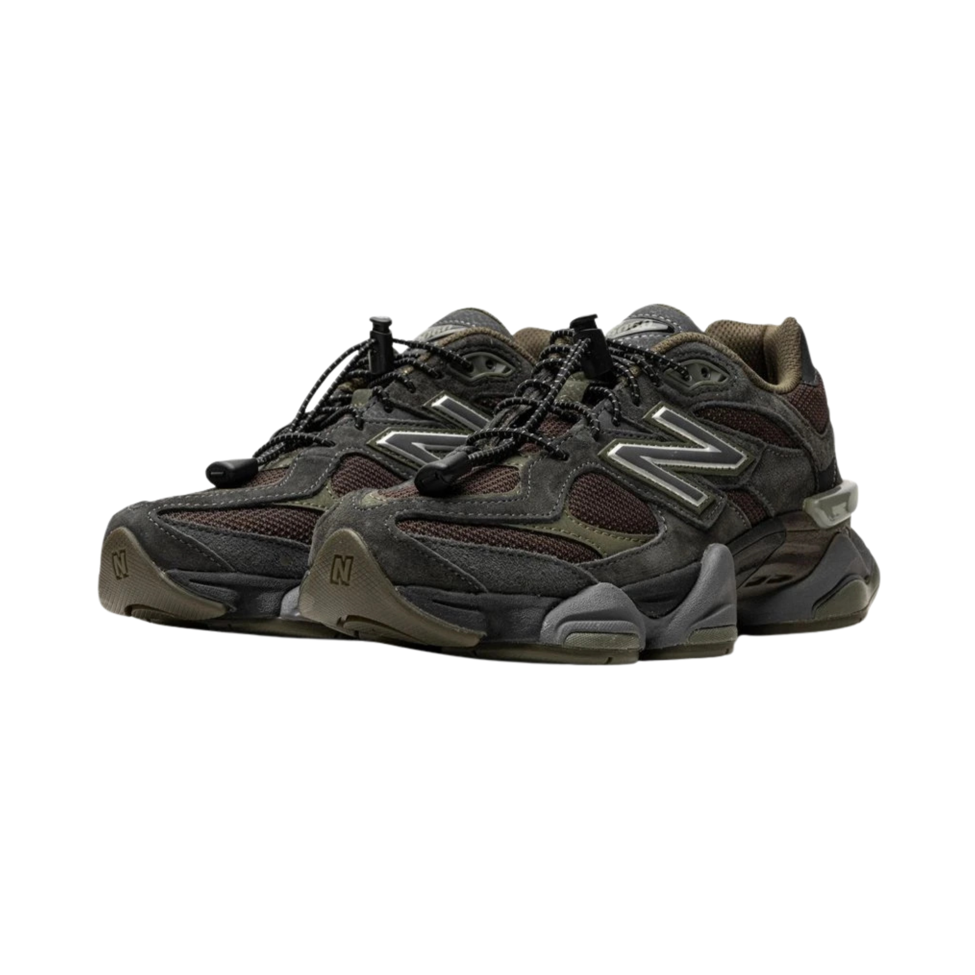 New Balance black top dark moss